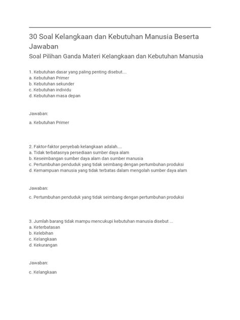 Contoh Soal Kegiatan Ekonomi Kelas 7 Pdf