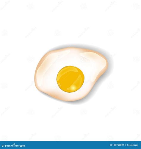 Image Of Scrambled Eggs On White Background Stock Vector Illustration