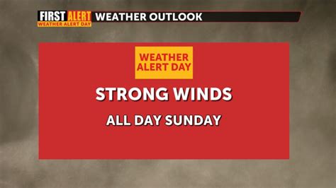 First Alert Weather Alert Gusty Winds Sunday Kesq