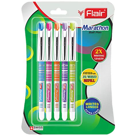 Buy Flair Marathon Ball Pen With Jumbo Refill Easy Grip Online At