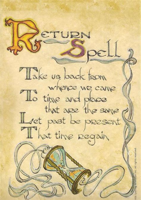 Return Spell | Charmed Book of Shadows Wiki | Fandom