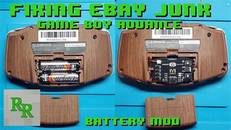 Game Boy Advance Rechargeable Battery Mod Fixing Ebay Junk YouTube