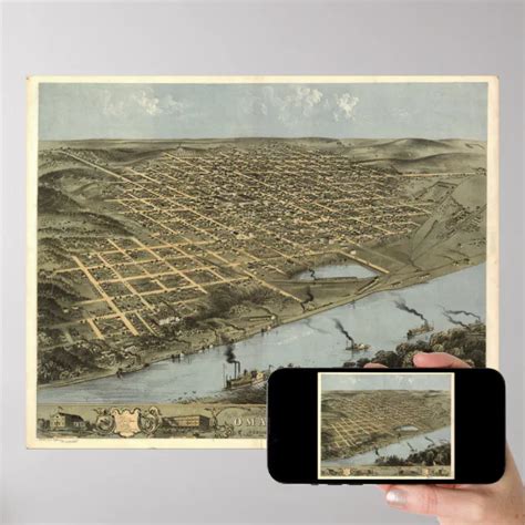 Vintage Pictorial Map Of Omaha Nebraska Poster Zazzle