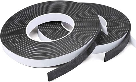 Amazon COUMENO EVA Single Sided Adhesive Black Foam Tape 2 Rolls