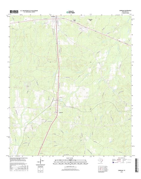 Mytopo Corrigan Texas Usgs Quad Topo Map