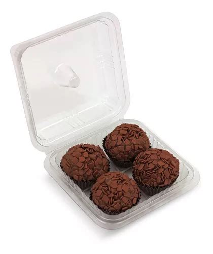 50 Un Embalagem Plástica 4 Brigadeiros Docinhos C Berço MercadoLivre