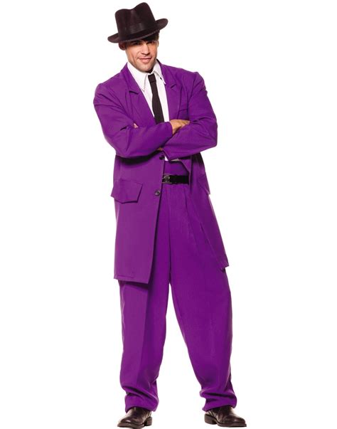 Zoot Suit Mens 1920'S Purple Gangster Mobster Suit Halloween Costume ...