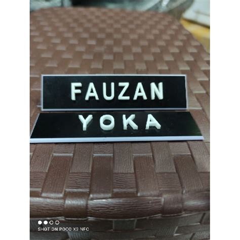 Jual Papan Nama Dada Name Tag Timbul Shopee Indonesia