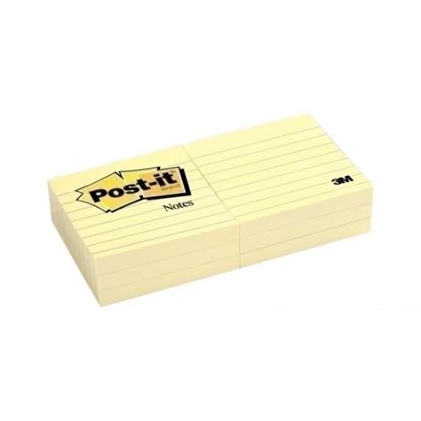 Post It Lined Notes Canary Yellow X Mm Pack Ink Depot