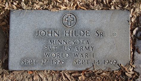 John Hilde Sr 1896 1969 Memorial Find A Grave