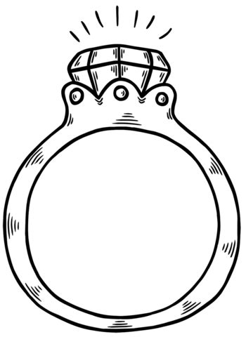 Diamond Ring Coloring Page Free Printable Coloring Pages