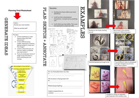 Gcse Photography Final Piece Planning Teaching Resources