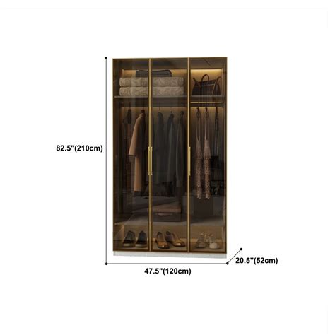 Modern Wardrobe Armoire Engineered Wood And Glass Wardrobe Closet Armoires And Wardrobes