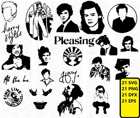 Harry Styles Svg Png Dfx Eps Bundle Clip Art Etsy