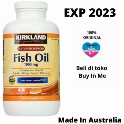 Promo Kirkland Signature Omega 3 Fish Oil 1000 Mg 1000mg 400 Diskon 33