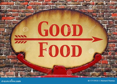 Retro Sign Good Food Stock Image Image 17119131