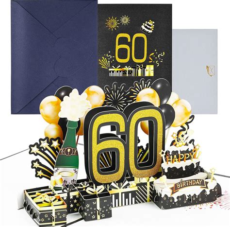 Joyoldelf 60th Birthday Cards For Men 3d Pop Up Birthday Cards For