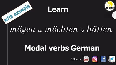 Difference Between M Gen Vs M Chten H Tten Modal Verbs Learn