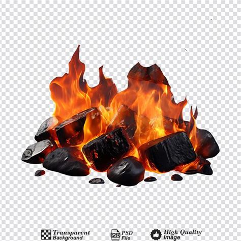 Premium PSD Set Of Coals Isolated On Transparent Background