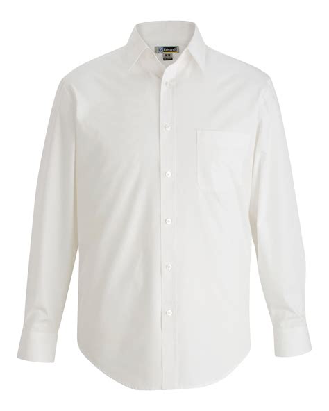 Edwards Mens Essential Broadcloth Shirt Long Sleeve