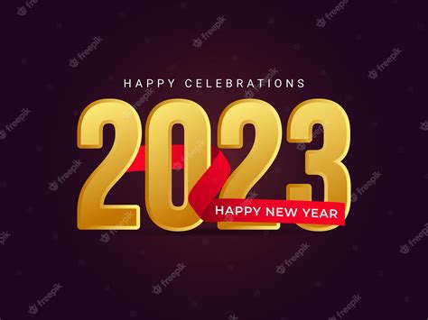 Plantilla De Banner De Feliz Año Nuevo 2023 Vector Premium