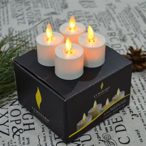 Luminara Flameless Tea Lights LED Votive Candles Timer Battery Included