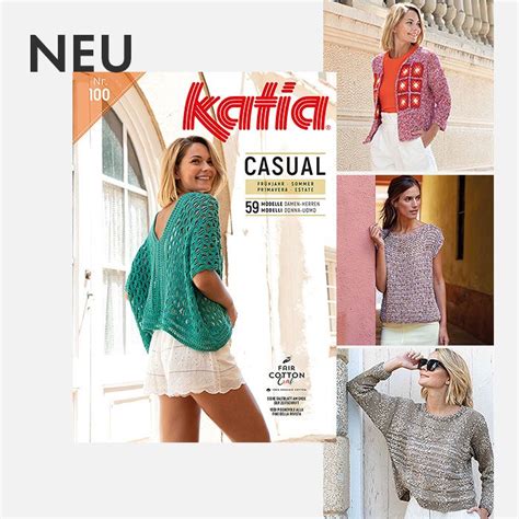 Heft Katia Casual Nr 100 45 Damen und 8 Herren Modelle für