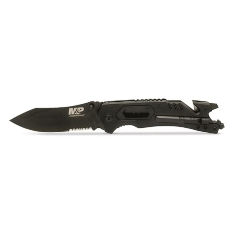 Smith And Wesson Mandp Spring Assisted Folding Knife With Fire Starter 710699 Tactical Knives At