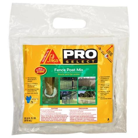 Sika 33 Fl Oz Fence Post Mix 7116170 The Home Depot Setting Fence