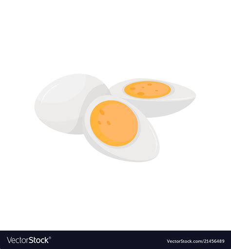 Sliced And Whole Hard Boiled Eggs Royalty Free Vector Image