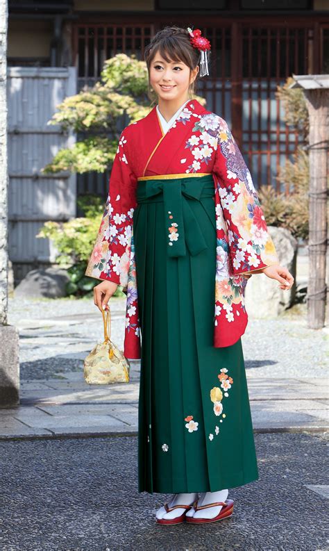 Hakama Kimono Fabric Yukata Academic Dress Beautiful Women Japanese