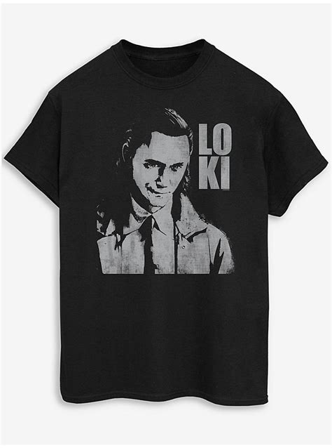 Nw2 Loki Headshot Poster Adult Black Printed T Shirt Men George At Asda