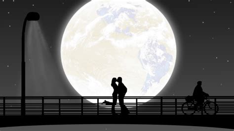 Love Couple Moon Kiss Artist Artwork Digital Art Hd 4k 5k