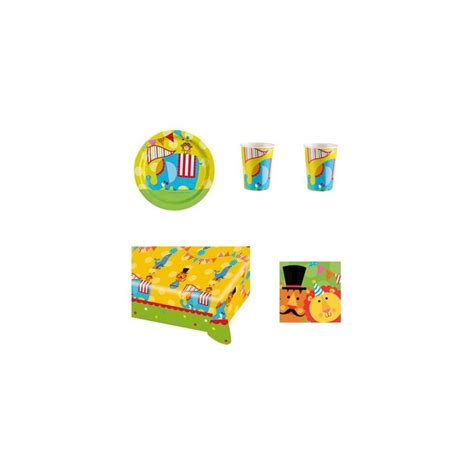 KIT N 3 COORDINATO TAVOLA FISHER PRICE CIRCUS SET ADDOBBI COMPLEANNO