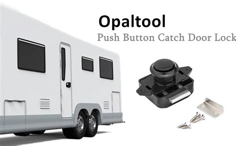 Opaltool 10 Stück Push Button Catch Door Lock Schwarz Türknauf