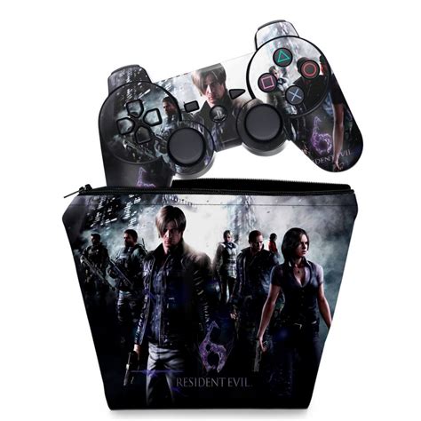 Kit Capa Case E Skin Ps Controle Resident Evil Pop Arte Skins