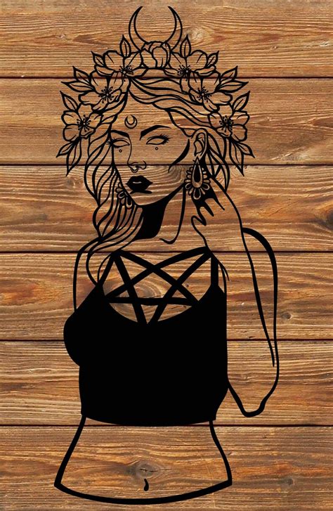 PNG SVG File Wiccan Witch Wicca Woman Witchcraft Etsy