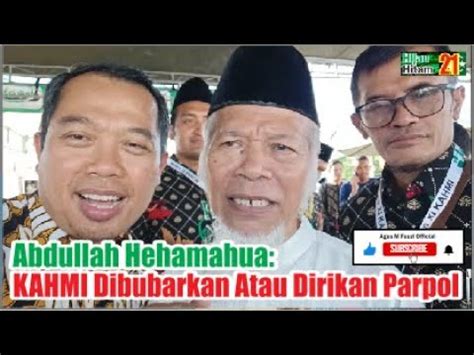 Abdullah Hehamahua Bubarkan Kahmi Atau Jadikan Partai Politik