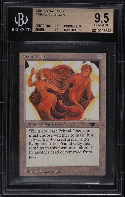 1994 Magic The Gathering MTG Antiquities Primal Clay BGS 9 5 GEM MINT