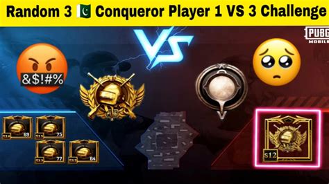 🔥 Random 🥺me Vs 3 Pakistan 🇵🇰 Conqueror Player Challenge 1 Vs 3 Tdm