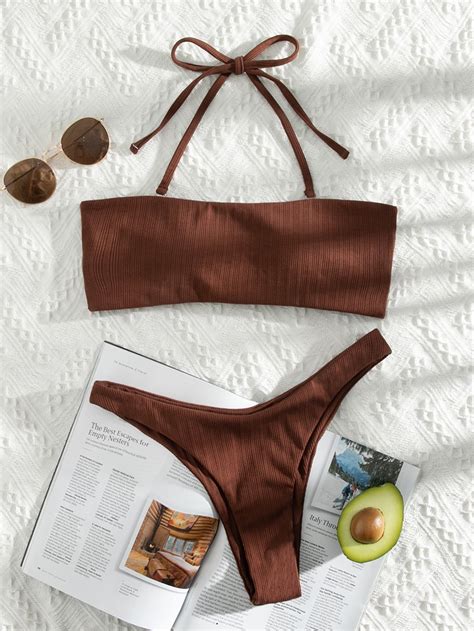 Ensemble De Bikini C Tel D Coupe Soutien Gorge Bandeau Bas Chancr