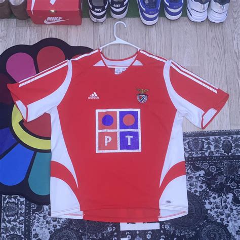 Vintage Benfica Home Football Shirt 2005 2006 Jersey Depop