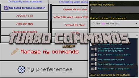 Turbo Commands Addon (1.19) - MCPE/Bedrock Mod - Mc-Mod.Net