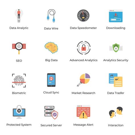 Business Management And Analytics Flat Icons Pack 16435708 Vector Art