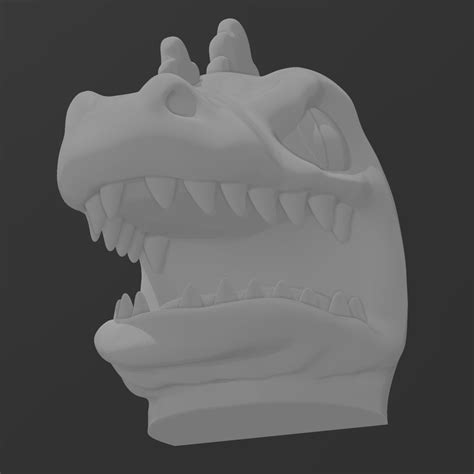 Archivo Stl Rugrats Reptar Cabeza Busto Arte De La Pared・modelo De Impresora 3d Para Descargar・cults