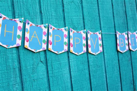 Happy Birthday Bunting Banner Free Printable Friday A Joyful Riot