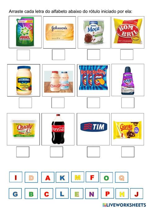 Atividade Com Rotulos - Atividade rotulos worksheet – Artofit