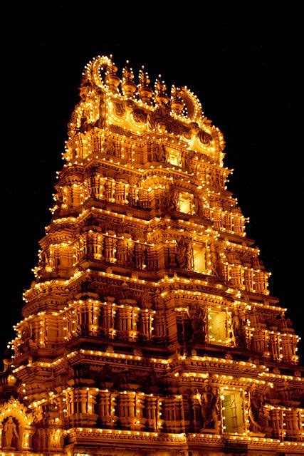 Temple Gopuram At Mysore Palace Ancient Indian Architecture Indian Temple Architecture