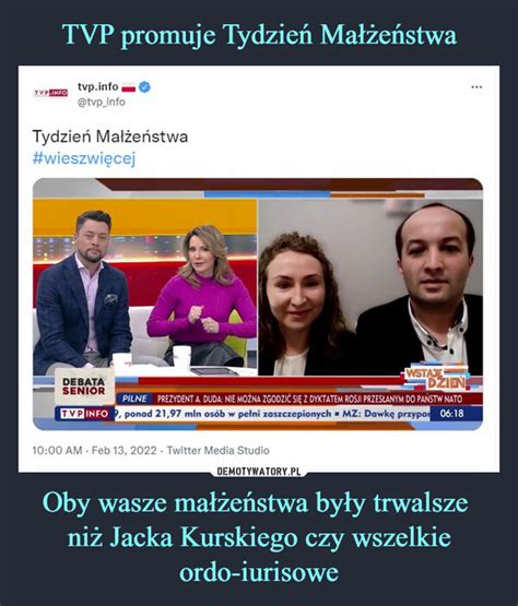 TVP promuje Tydzień Małżeństwa Oby wasze małżeństwa były trwalsze niż