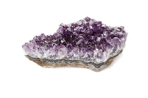 Premium Photo Amethyst Crystal Druse Macro Mineral On White